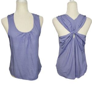 EDEN SOCIETY top Finnigan twist back blue sleeveless rayon M‎